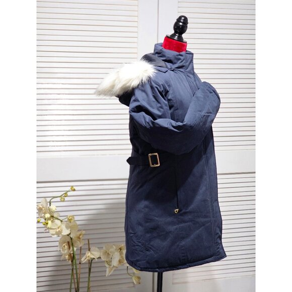 NWOT Spire By Galaxy Women's Navy Blue Jenar Heavyweight Coat Jacket Size S 2206 - Picture 3 of 15